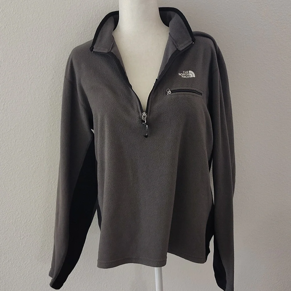 North Face Flight Series Polartec Fleece 1/4 Zip Pullover Brown/Gray Siz…